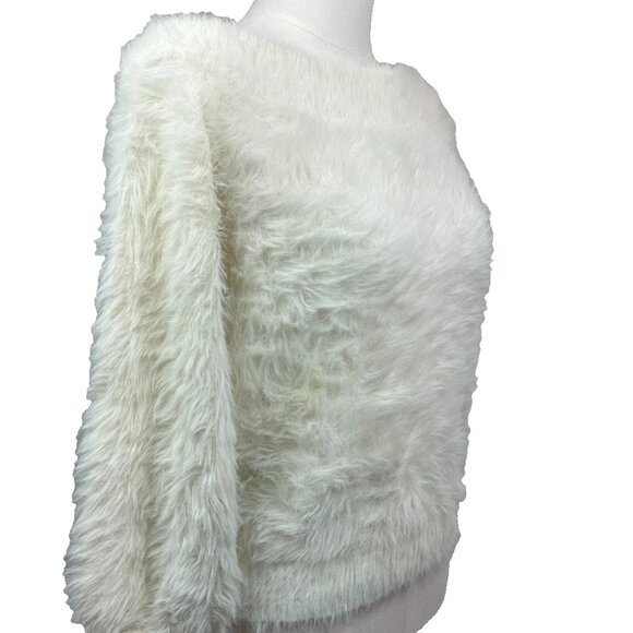 ๐ค Banana Republic โ Eyelash Off-Shoulder Sweater โ Cream โ Medium โ Worn 1X โจ - Picture 7 of 11